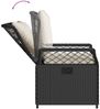 vidaXL 7-tlg. Garten-Essgruppe mit Kissen Schwarz Poly Rattan 3262924 Bild 5