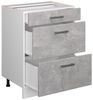 Küchenunterschrank R-Line Beton 60 cm mit Schubladen, ohne Arbeitsplatte Vicco Bild 3
