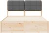 vidaXL Bettgestell mit gepolstertem Kopfteil Dunkelgrau 140 x 200 cm 3398195 Bild 5