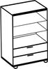 Wimex Wäscheschrank Easy Plus Kleiderschrank Garderobe 2 Schubladen, 81 oder 130cm breit in verschiedenen Farben, moderne Optik mit schwarzen Metallgriffen Bild 4