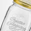 Bormioli Rocco Einmachglas Quattro Stagioni, Glas, (Set, 3-tlg, 3 Stück, 1,0l Fassungsvermögen), luftdicht verschließbar, goldener Schraubverschluss Bild 3