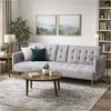 HTI-Living Schlafsofa Schlafsofa Eris Velvet Grau mit Becherhalter, Stück 1 Teile, Couch mit Bettfunktion Bild 2