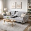 HTI-Living Schlafsofa Schlafsofa Eris Velvet Grau mit Becherhalter, Stück 1 Teile, Couch mit Bettfunktion Bild 4
