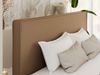 Design Polsterbett LUMARO CLASSIC 140 x 200 cm mit Lattenrost & 12cm hohen Füßen, Doppelbett mit Kopfteil, Konfigurierbar - Braun Kunstleder Bild 3
