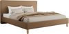 Design Polsterbett LUMARO CLASSIC 140 x 200 cm mit Lattenrost & 12cm hohen Füßen, Doppelbett mit Kopfteil, Konfigurierbar - Braun Kunstleder Bild 4
