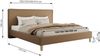 Design Polsterbett LUMARO CLASSIC 140 x 200 cm mit Lattenrost & 12cm hohen Füßen, Doppelbett mit Kopfteil, Konfigurierbar - Braun Kunstleder Bild 5