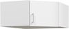 Forte ECONOBOX Schrankaufsatz 90, 1-türiger Drehtürenschrankaufsatz für Eckschrank, Holzwerkstoff, Weiß, 89,5 cm breit, 38,1 cm hoch, 89,4 cm tief Bild 3