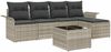 vidaXL Outdoor-Sofa mit Kissen 6 pcs Hellgrau Poly-Rattan 3345332 Bild 2