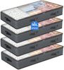 Refined Living Unterbettkommode 90L Aufbewahrungstaschen für unter dem Bett,4er Set,Aufbewahrungsbox (faltbare Organizer und Aufbewahrungsboxen, Schrankorganizer und Aufbewahrungsbehälter, Organisatoren mit Transparentes PVC-Fenster, Robuste Reißversch... Bild 2