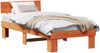vidaXL Bettrahmen Wachsbraun 90 x 200 cm Massives Kiefernholz 872586 Bild 2