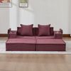 2-Sitzer Sofa B 162 x T 78 x H 66 cm aus Cord, modular kombinierbar Bild 2
