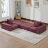 2-Sitzer Sofa B 162 x T 78 x H 66 cm aus Cord, modular kombinierbar Bild 4