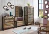FIUME Garderobenpaneel 33x90 Recyceltes Altholz Metall Bunt Bild 5