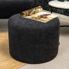 Bronx71 Bouclé Hocker Nora rund schwarz Bild 4