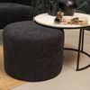Bronx71 Bouclé Hocker Nora rund schwarz Bild 5