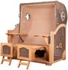 Strandkorb Komplettset: Ammersee Grande XL Teak Bullauge - PE grau - Modell 540 Bild 5