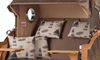 Strandkorb Komplettset: Ammersee Grande XL Teak Bullauge - PE grau - Modell 540 Bild 4