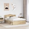 vidaXL Bettrahmen Sonoma-Eiche 150 x 200 cm Massives Kiefernholz 3412882 Bild 3