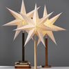 STAR TRADING LED Stern Papierstern Weihnachtsstern stehend 7-zackig 60cm E14 weiß braun Bild 2