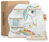 stadtecken Holzregal für Musikbox I passend für die Toniebox und ca. 35 Tonies I Perfekte Aufbewahrung im Kinderzimmer I zum Aufstellen oder Aufhängen (Einhorn) Bild 1