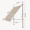 Klemmmarkise Stem 250x120x220-309 cm Sandfarben [pro. tec] Bild 2