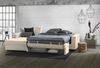 Dmora Schlafsofa mit Halbinsel Albenga, drehbares Sofa zum Öffnen, Aufbewahrungshalbinsel links, schmale Armlehnen, 100 % Made in Italy, 260 x 95 x 90 cm, Beige Bild 5