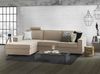 Dmora Schlafsofa mit Halbinsel Albenga, drehbares Sofa zum Öffnen, Aufbewahrungshalbinsel links, schmale Armlehnen, 100 % Made in Italy, 260 x 95 x 90 cm, Beige Bild 2