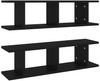 vidaXL Wandregale 2 Stk. Schwarz 75x18x20 cm Holzwerkstoff 807188 Bild 2