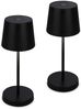 Briloner Leuchten Tischleuchte LED Tischlampe kabellos akku dimmbar In-/Outdoor Wohnzimmer, Doppelpack, LED fest integriert, 3.000K - Warmweiß, mit Akku, In-/Outdoor, USB-C, warmweiß, IP44, weiß, 35 cm Bild 2