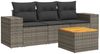vidaXL 4-tlg. Garten-Sofagarnitur mit Kissen Grau Poly Rattan 3225318 Bild 2