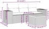 vidaXL 4-tlg. Garten-Sofagarnitur mit Kissen Grau Poly Rattan 3225318 Bild 3