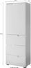Stella Trading SPICE Büroschrank in Hochglanz Weiß - Halbhoher Aktenschrank mit Schubladen - Modernes Büromöbel Komplettset - 50 x 145 x 35 cm (B/H/T) Bild 3