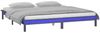 Massivholzbett mit LEDs Grau 120x190 cm 4FT Small Double [820643] Bild 3