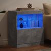 vidaXL Sideboard mit LED-Leuchten Betongrau 60x37x67 cm 836654 Bild 4