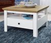 trendteam Couchtisch Universal (Sofatisch mit Schublade), weiß und Eiche Artisan, 70x70 cm Bild 2