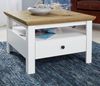 trendteam Couchtisch Universal (Sofatisch mit Schublade), weiß und Eiche Artisan, 70x70 cm Bild 4