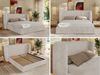 Polsterbett Bett mit Holzlattenrost Schlafzimmer Bett Doppelbett gepolstertes Kopfteil - EMORA CLASSIC - 160x200 cm - Beige Cord Bild 2