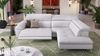 Sofanella Ledercouch STELLA Ledersofa Ecksofa Wohnlandschaft in Weiß Bild 2