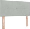 vidaXL Boxspringbett mit Kopfteil Hellgrau 90 x 200 cm Samt 3340370 Bild 5