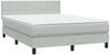 vidaXL Boxspringbett mit Matratze Hellgrau 160x210 cm Samt 3316215 Bild 4