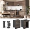 Küchenunterschrank R-Line Edelgrau 60 cm mit Schublade, ohne Arbeitsplatte Vicco Bild 2