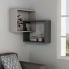 Dmora Regal Fiandra, Gestell, Wandregal, Mehrzweckregale, 68x60 h68 cm, Beige und Anthrazit Bild 2