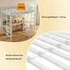 Hochbett mit Schreibtisch, Trittleiter, Regal, Lattenrost und Rausfallschutz, 90x200 cm, Metallbett, Jugendbett Bild 5