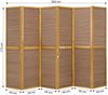 Paravent Raumteiler 6 teilig Holz Trennwand Sichtschutz Braun Bild 3