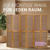 Paravent Raumteiler 6 teilig Holz Trennwand Sichtschutz Braun Bild 4