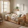 ecoMI Kinderbett mit Rausfallschutz und Lattenrost, Kiefernholz natur, 90x200 cm Bild 2
