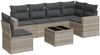 vidaXL 7-tlg. Garten-Sofagarnitur mit Kissen Hellgrau Poly Rattan 3219032 Bild 2
