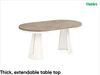 MEBLINI Esstisch Rund Ausziehbar aus Metall - 100-176x76 cm - CONEY - Cremona Terracotta Eiche/Kaschmir - Loft - Esszimmertisch Modern - Küchentisch - Ausziehtisch - Round Dining Table Bild 2