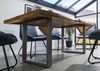 Baumtisch Mango 200x100x77 natur lackiert / U-Beine silber matt FREEFORM 5 Bild 3