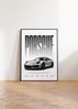 Silberner Sportwagen Poster · Geschenkidee · Luxus Coupé Wandbild · Deko Print ohne Rahmen - 15x20cm Bild 4